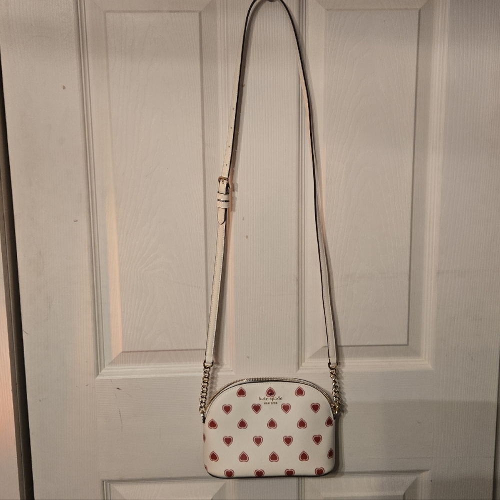 Kate Spade Red Heart Pattern Crossbody Bag